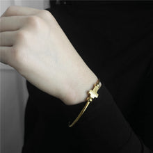 Engravable Religious Cross Cable Wire Couple Bangle Bracelets