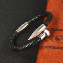 Unique Braided Leather Nail Cuff Bracelets For Couples