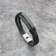 Custom Engraved His And Hers Leather Couple Bracelets