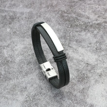 Custom Engraved His And Hers Leather Couple Bracelets