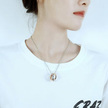 Unique Love Interlocking Ring Necklaces For Couples In Titanium - CoupleSets