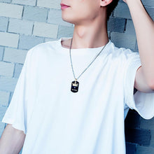 Engravable Her King His Queen Necklace For Couples In Titanium - CoupleSets