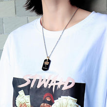 Engravable Her King His Queen Necklace For Couples In Titanium - CoupleSets