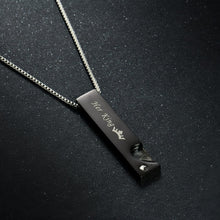 Her King His Queen Matching Heart Couple Necklaces In Titanium - CoupleSets