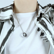 I Will Always Be With You Matching Interlocking Rings Couple Necklaces In Titanium - CoupleSets