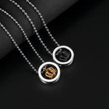 Keep Me In Your Heart Matching Crown Ring Necklaces For Couples In Titanium - CoupleSets