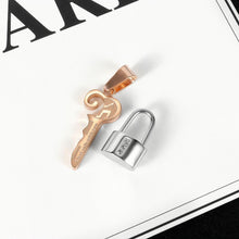 Engravable Matching Lock And Key Necklaces For Couples In Titanium - CoupleSets