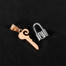 Engravable Matching Lock And Key Necklaces For Couples In Titanium - CoupleSets
