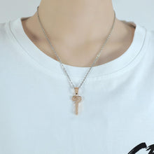 Engravable Matching Lock And Key Necklaces For Couples In Titanium - CoupleSets