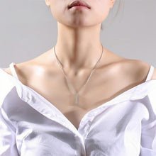 Engravable Simple Bar Necklaces For Couples In Titanium - CoupleSets