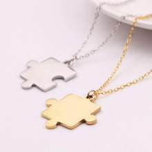 Unique King And Queen Matching Puzzle Couple Necklaces In Titanium - CoupleSets
