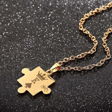 Unique King And Queen Matching Puzzle Couple Necklaces In Titanium - CoupleSets
