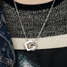 Love Forever Matching Interlocking Couple Necklaces In Titanium - CoupleSets