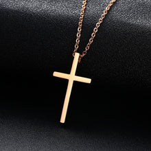 Engravable Matching Cross Pendant Couple Necklaces In Titanium - CoupleSets