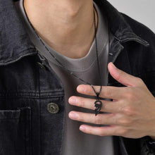 Unique Cute Matching Heart Necklaces For Couples In Titanium - CoupleSets