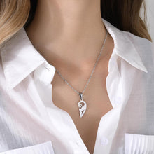 Unique Cute Matching Heart Necklaces For Couples In Titanium - CoupleSets