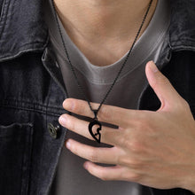 Unique Cute Matching Heart Necklaces For Couples In Titanium - CoupleSets