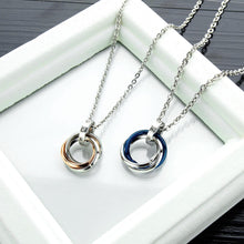 Unique Interlocking Ring Necklaces For Couples In Titanium - CoupleSets