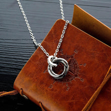 Unique Interlocking Ring Necklaces For Couples In Titanium - CoupleSets