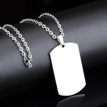 Engravable Simple Pendant Necklace For Couples In Titanium - CoupleSets