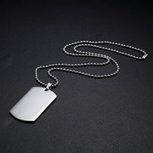 Engravable Simple Pendant Necklace For Couples In Titanium - CoupleSets