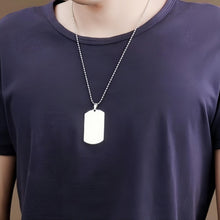 Engravable Simple Pendant Necklace For Couples In Titanium - CoupleSets