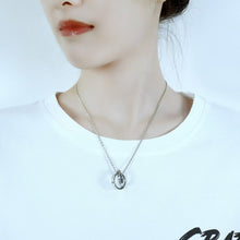 Unique Forever Love Interlocking Ring Necklaces For Couples In Titanium - CoupleSets