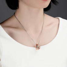 Unique Her King His Queen Interlocking Ring Couple Necklaces In Titanium - CoupleSets