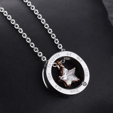 Unique Love Star Ring Necklaces For Couples In Titanium - CoupleSets