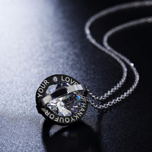 Unique Love Ring Necklaces For Couples In Titanium - CoupleSets