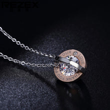 Unique Love Ring Necklaces For Couples In Titanium - CoupleSets