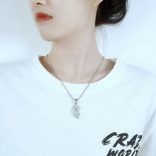 Engravable Lock And Key Matching Heart Couple Necklaces In Titanium - CoupleSets