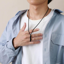 Engravable Simple Bar Necklace For Couples In Tungsten - CoupleSets