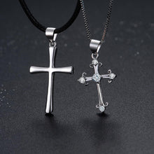 Engravable Matching Cross Necklace For Couples In Sterling Silver - CoupleSets