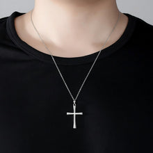 Engravable Matching Cross Necklace For Couples In Sterling Silver - CoupleSets