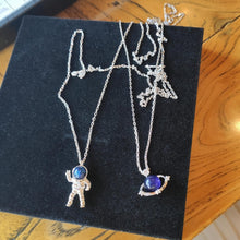 Unique Love You To The Moon And Back Matching Couple Necklaces In Sterling Silver - CoupleSets