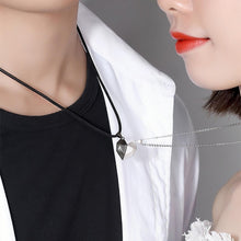 Engravable Matching Heart Magnetic Necklaces For Couples In Sterling Silver - CoupleSets