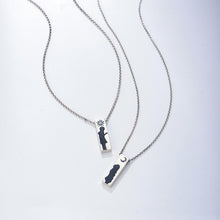 Engravable Sun And Moon Matching Bar Couple Necklaces In Sterling Silver - CoupleSets