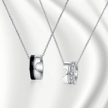 Engravable Matching Heart Ring Necklaces For Couples In Sterling Silver - CoupleSets