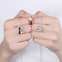 Engravable Matching Heart Ring Necklaces For Couples In Sterling Silver - CoupleSets