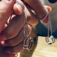 Engravable Amour Matching Ring Necklaces For Couples In Sterling Silver - CoupleSets