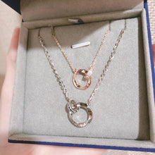 Unique Infinity Love Matching Interlocking Ring Couple Necklaces In Sterling Silver - CoupleSets