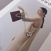 Unique Infinity Love Matching Interlocking Couple Ring Necklaces In Sterling Silver - CoupleSets