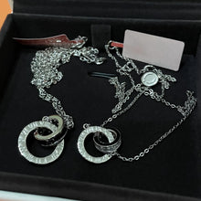 Unique Love Interlocking Ring Necklaces For Couples In Sterling Silver - CoupleSets