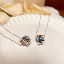 Unique Aurora Matching Couple Pendant Necklaces In Sterling Silver - CoupleSets