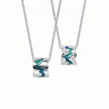 Unique Aurora Matching Couple Pendant Necklaces In Sterling Silver - CoupleSets