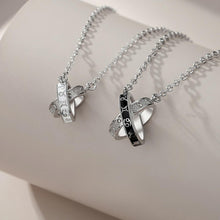 Engravable Zodiac Signs Interlocking Ring Necklaces For Couples In Sterling Silver - CoupleSets