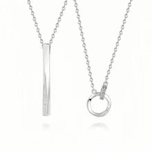 Unique Fall In Love Matching Infinity Couple Necklaces In Sterling Silver - CoupleSets