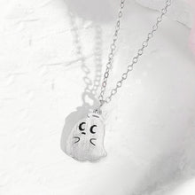 Engravable Cute Monster Matching Couple Pendant Necklaces In Sterling Silver - CoupleSets