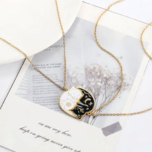 Sun And Moon Cute Cat Matching Necklaces For Couples In Titanium